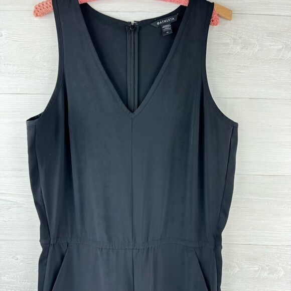 Athleta Brooklyn Ribbed V-Neck Sleeveless High Waist Jumpsuit - Picture 5 of 10
